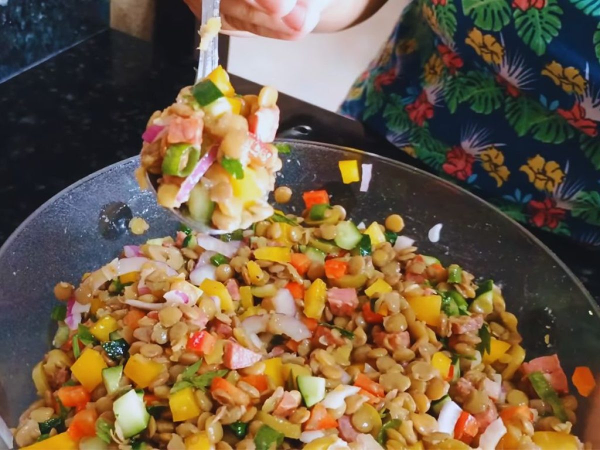 Receita de Salada de Lentilha que dá água na boca