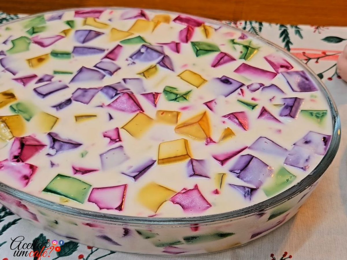 Receita de gelatina mosaico com truque para ficar perfeito