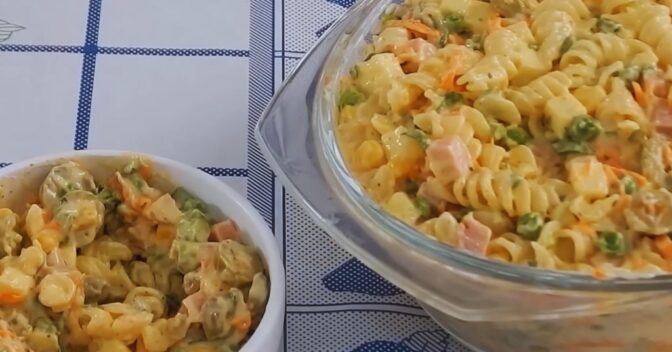 Acompanhamentos: Receita de Salada de Macarrão deliciosa para o almoço em família