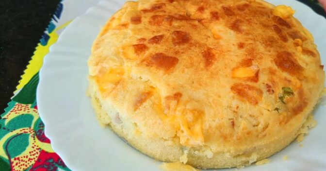 Pratos: Receita de torta de frango na Air fryer que fica dourada e recheada